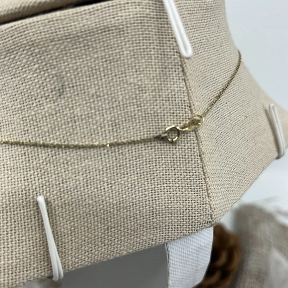 Vintage 10k Italy Gold Chain & Pendant with White and Yellow Gold Accents - Picture 4 of 12